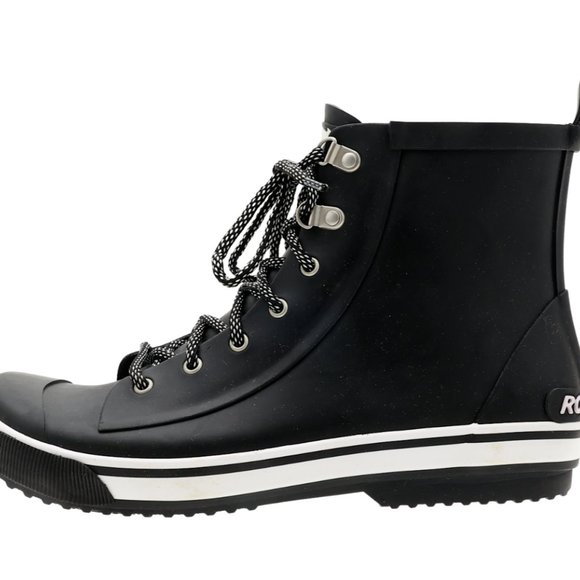 Rocket Dog Shoes Rocket Dog Rainy Womens Black Rubber Rain Laceup